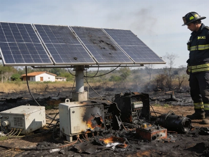 Incendio en un sistema solar de Armazém expone desafíos de seguridad en energías renovables Agencia La Provincia