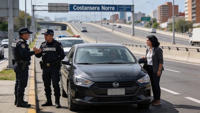 Detención de Ivette Vergara por exceso de velocidad en Santiago de Chile Agencia La Provincia