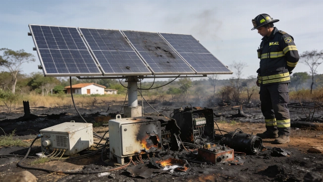 Incendio en un sistema solar de Armazém expone desafíos de seguridad en energías renovables Agencia La Provincia
