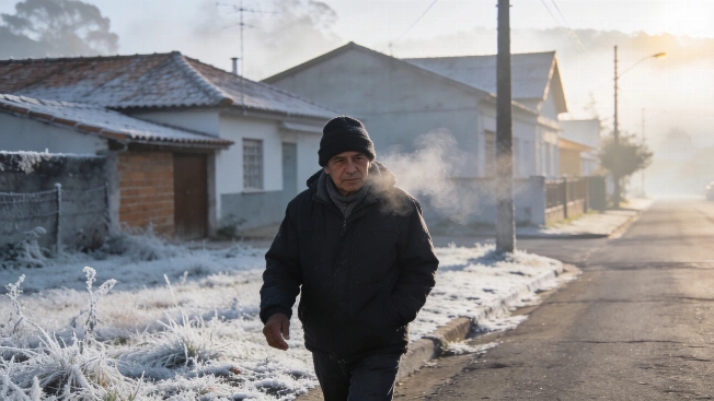 El aire polar provoca temperaturas bajo cero en ciudades de Río Grande do Sul Agencia La Provincia