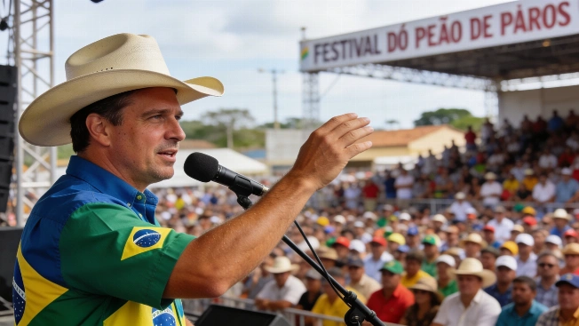 Flávio Bolsonaro fue ovacionado en Barretos y defendió al agro brasileño Agencia La Provincia