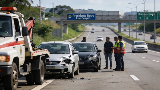 Un choque múltiple interrumpió la marginal de la Dutra en São José dos Campos Agencia La Provincia